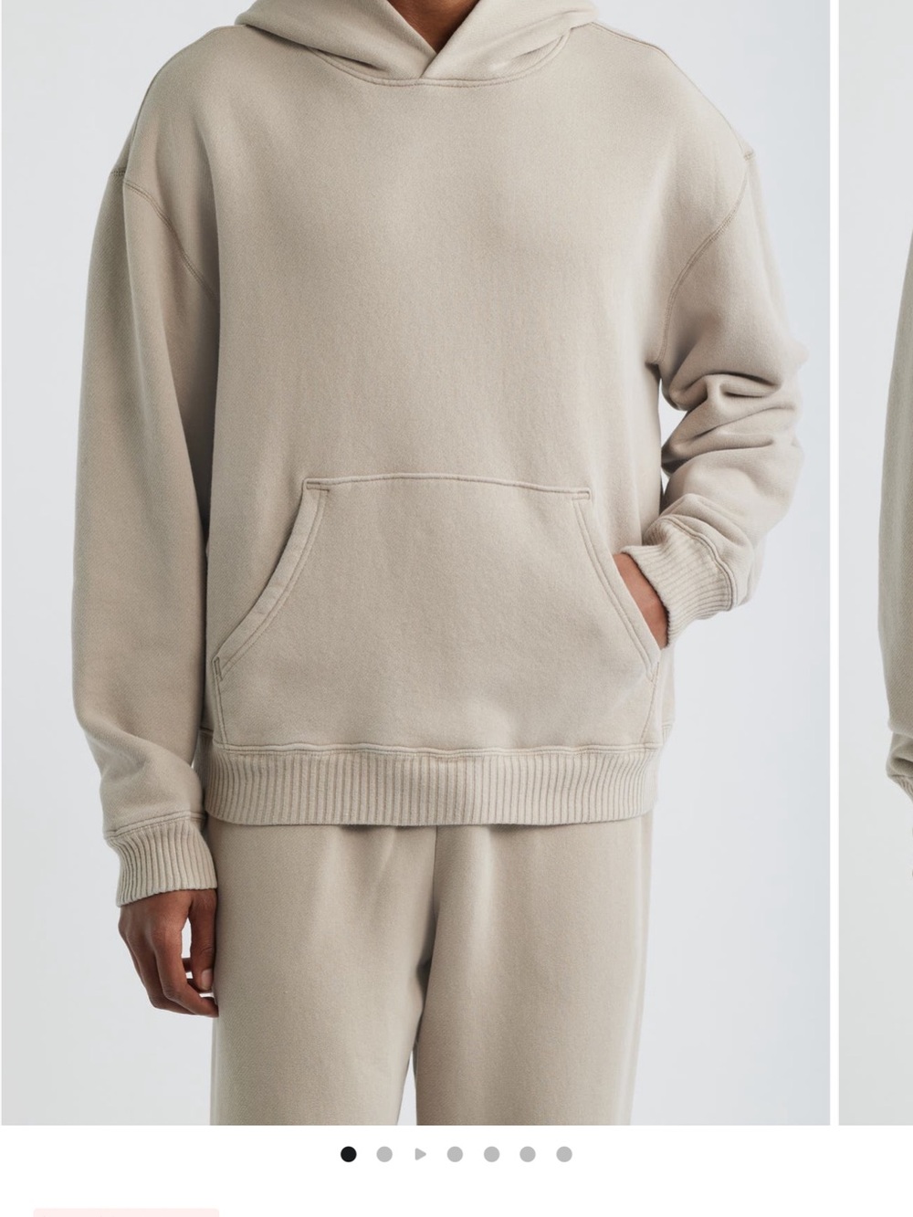 Men's Elwood Crewneck Hoodie Sweater in Light Beige